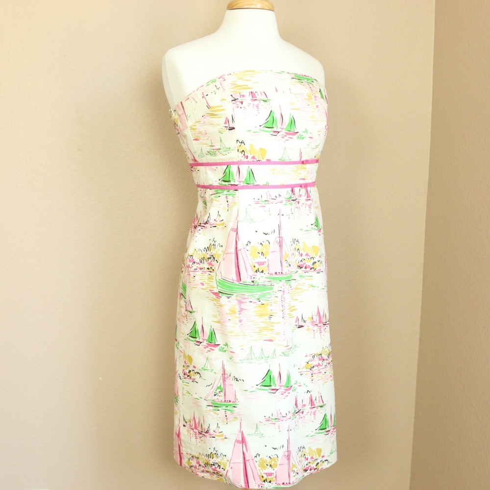 SOLD J Crew Strapless Empire Waist Sheath Dress